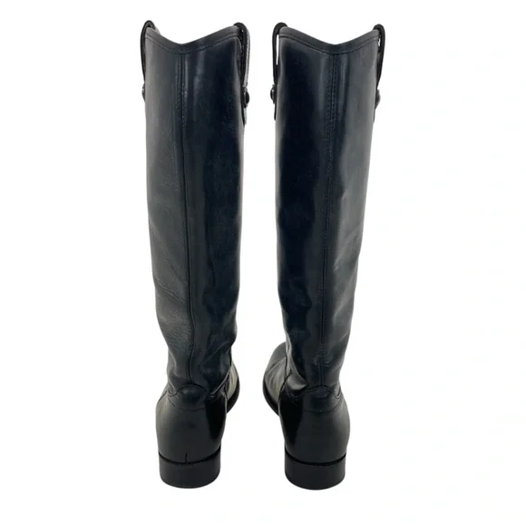 Frye Melissa Button Riding Boots 7 1/2 Black - Picture 9 of 16